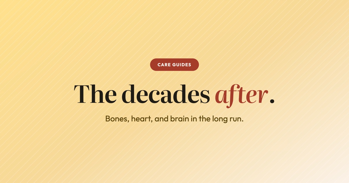 Long-Term Health in Menopause: Protecting Your Bones, Heart and Brain